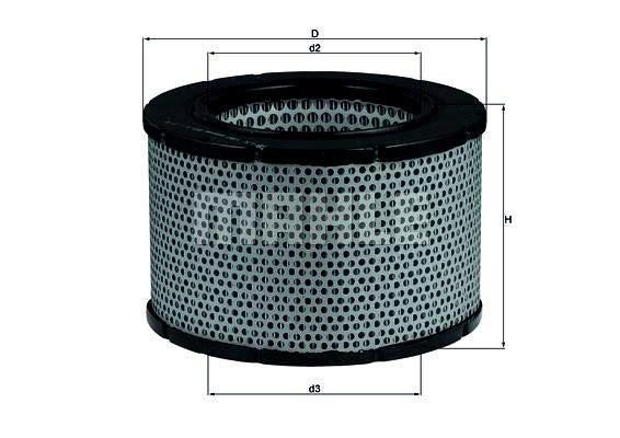 Luftfilterindsats Mahle Volvo 1800 1970–1973