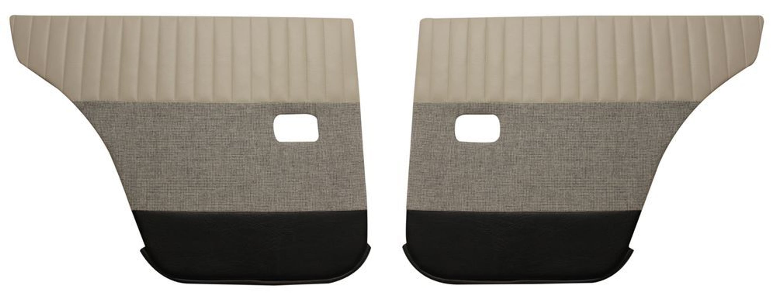 Bagdørspaneler til Volvo Amazon 4d 1959-60, beige/grå/sort