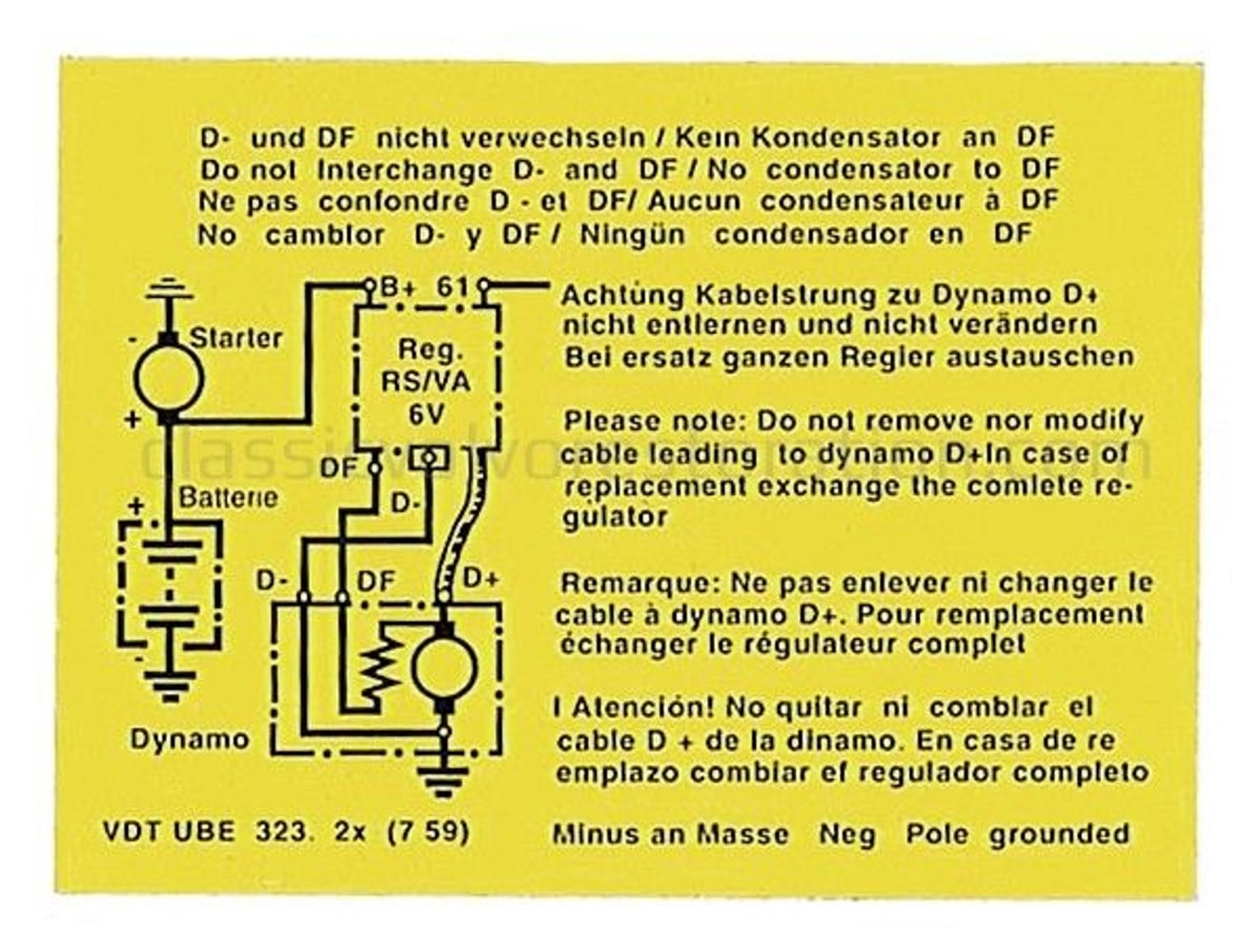 Mærkat laderelæ 6V — bild 2 av 2