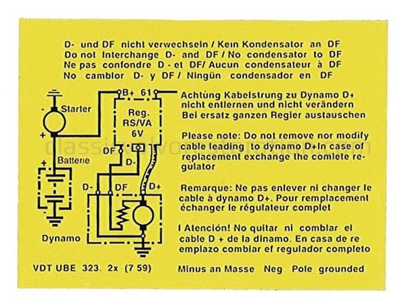 Mærkat laderelæ 6V — bild 2 av 2