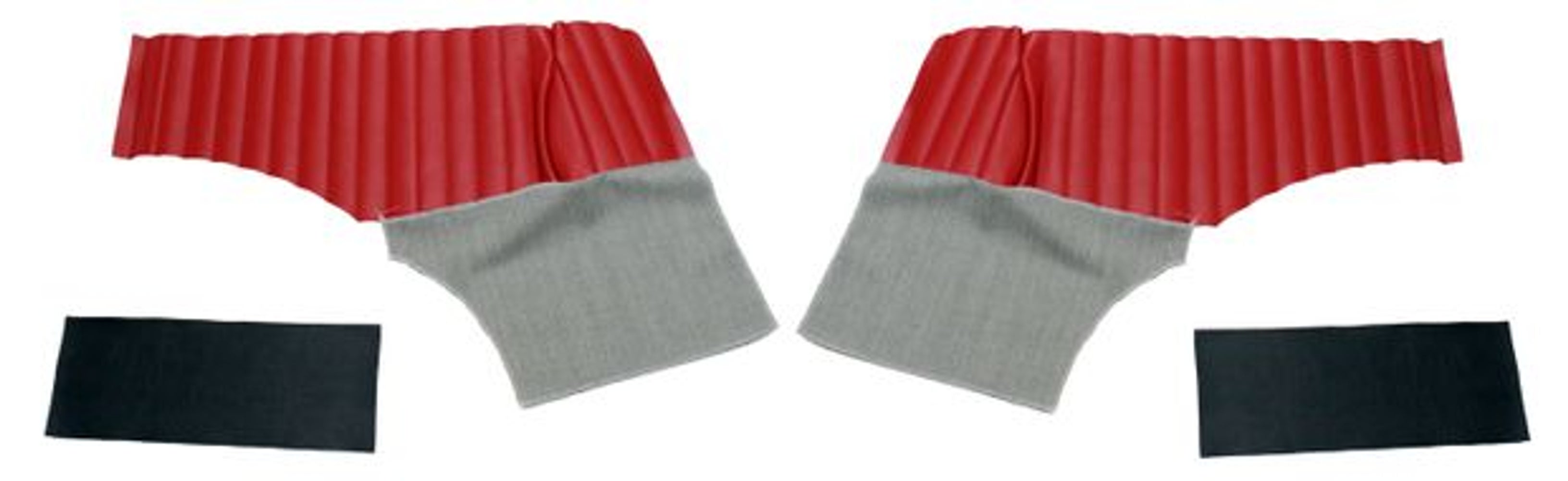 Paneler bagtil til Volvo PV544A 1958-60, rød/grå