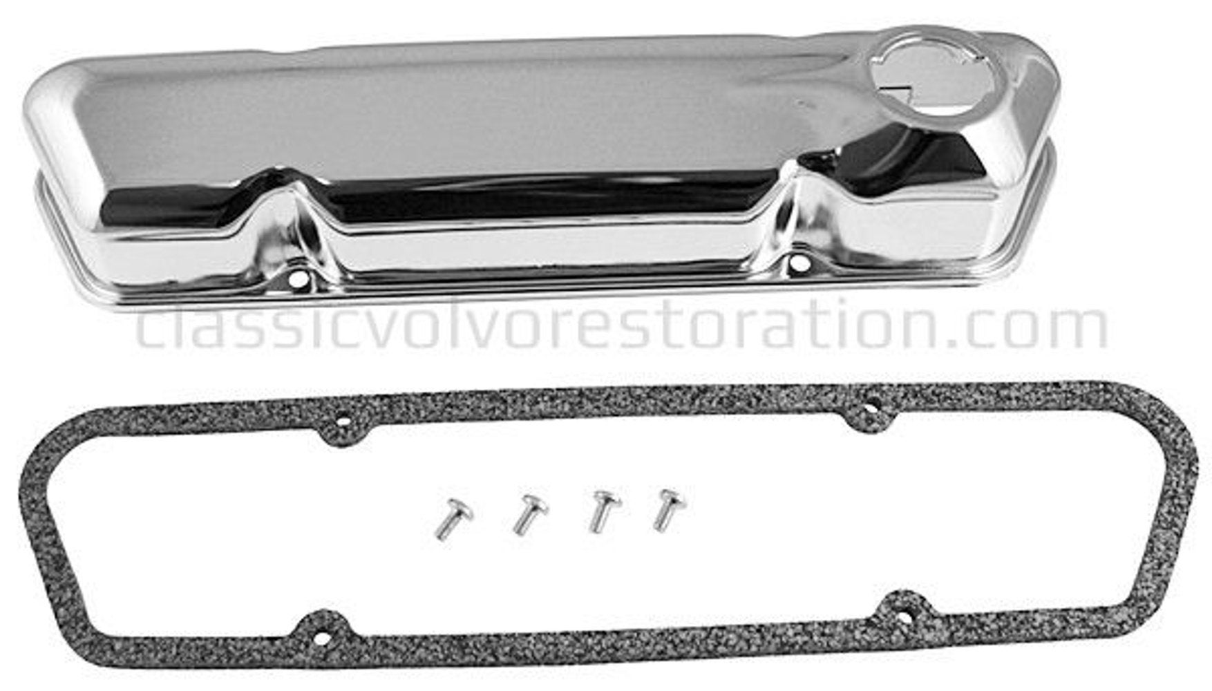 Ventildækselsæt til Volvo B18, B20 1965-76, krom