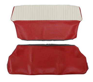 Bagsædebetræk til Volvo PV544 1958-60 Export rød/beige Mulighed 2