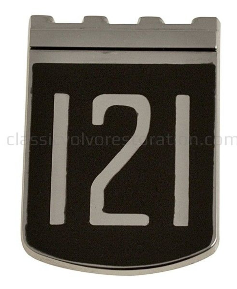 Emblem "121" til Volvo Amazon 1965-70 — bild 2 av 2