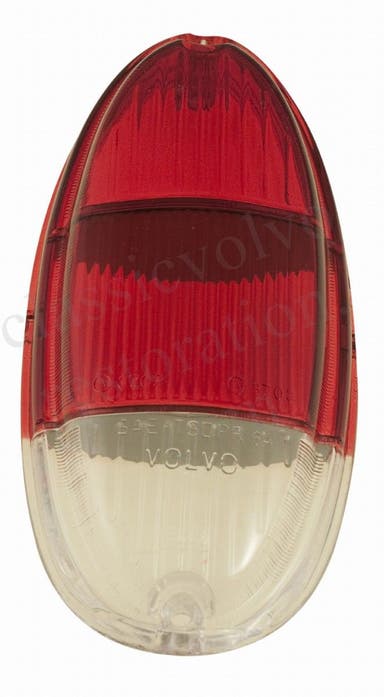 Baglygteglas til Volvo Amazon 1963-, USA, rød/rød/hvid