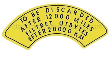 Mærkat luftfilter til Volvo B14, B16B