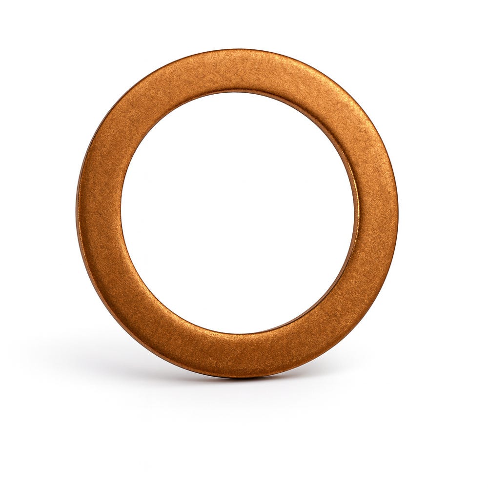Kobberskive 13,3x18,7x1,25 mm til Volvo PV444, PV544, Duett, Amazon, Amazon Kombi — bild 2 av 2