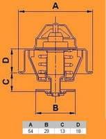 Termostat B19, B21, B23, B200, B230 (92°C) til Volvo 240, 740, 760, 780, 940, 960 — bild 2 av 3