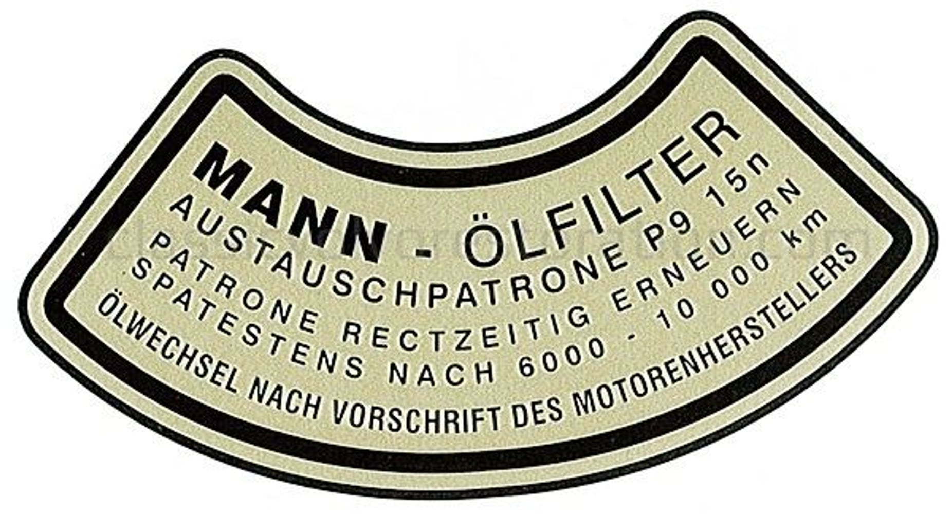 Mærkat oliefilter til Volvo B4B "Mann" — bild 2 av 2