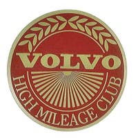Klistermærke Volvo High Mileage Club — bild 2 av 2