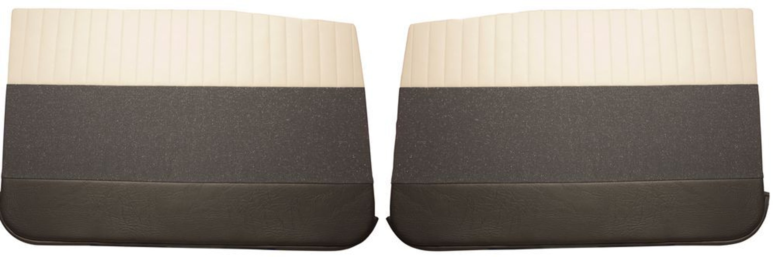 Fordørspaneler til Volvo Amazon 4d 1959-60, beige/blå sølv/sort