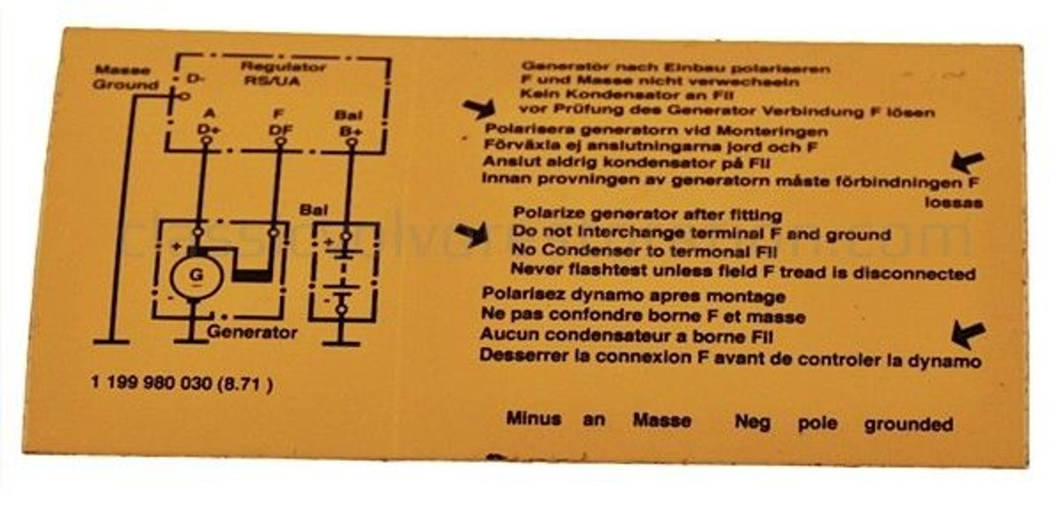 Mærkat laderelæ 6V — bild 2 av 2