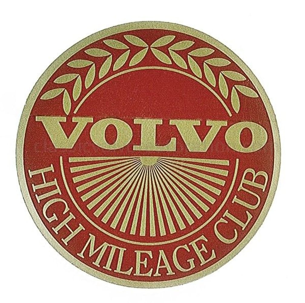 Klistermærke Volvo High Mileage Club — bild 2 av 2