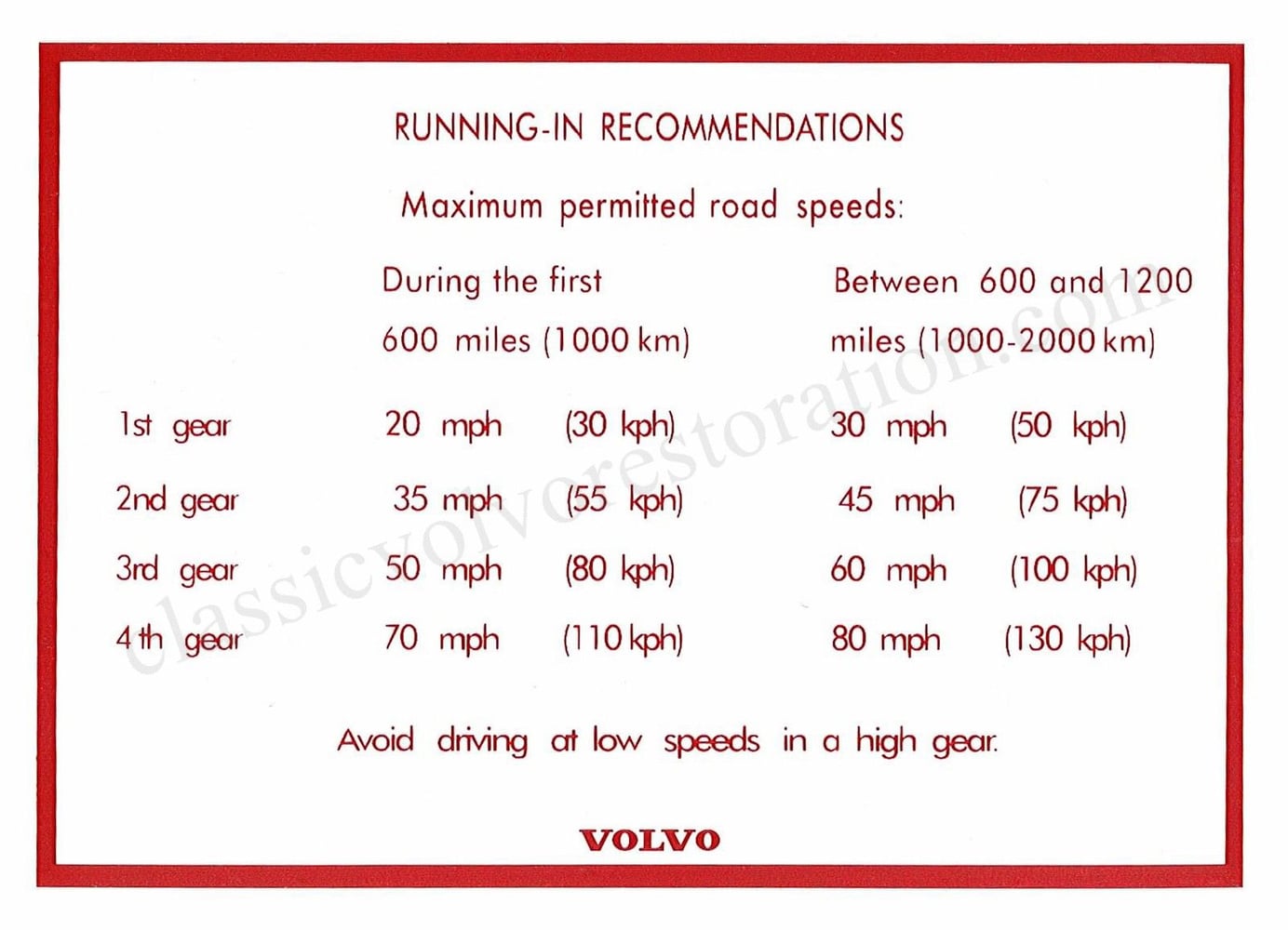 Indkøringsmærke til Volvo Amazon, 140 — bild 1 av 2