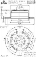 Bagbremseskive til Volvo 1800 1970-, 140 1967-, 164 1969- — bild 2 av 2