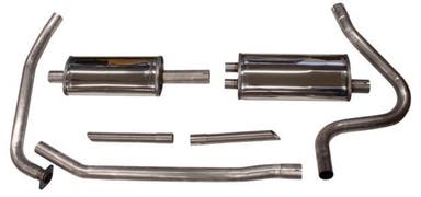 Udstødningssystem 2" enkeltrør rustfrit stål til Volvo 1800, 1961-65