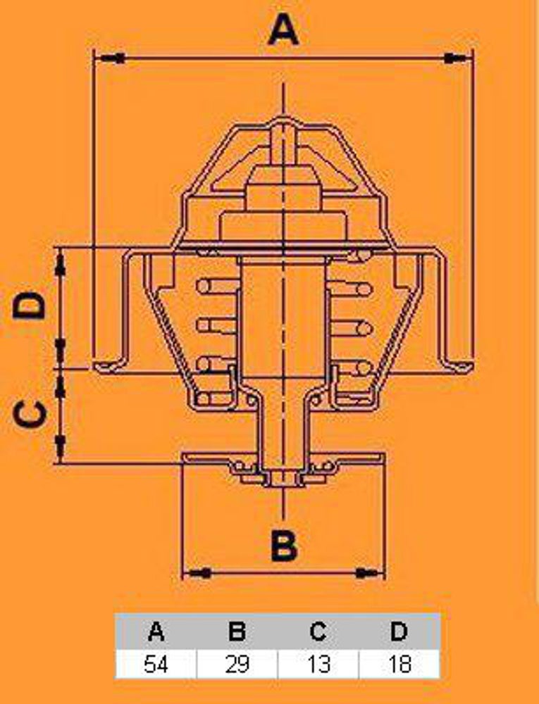 Termostat B19, B21, B23, B200, B230 (92°C) til Volvo 240, 740, 760, 780, 940, 960 — bild 2 av 3