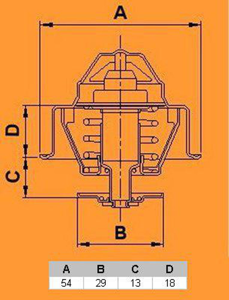 Termostat B19, B21, B23, B200, B230 (92°C) til Volvo 240, 740, 760, 780, 940, 960 — bild 2 av 3